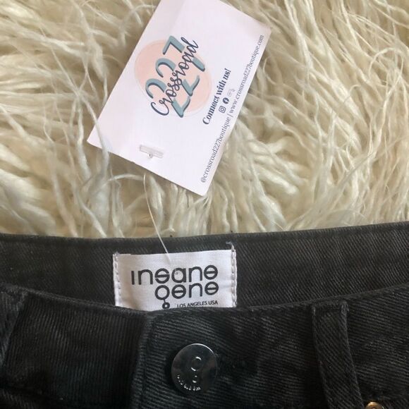 Denim Black Cut off Shorts - Picture 3 of 4